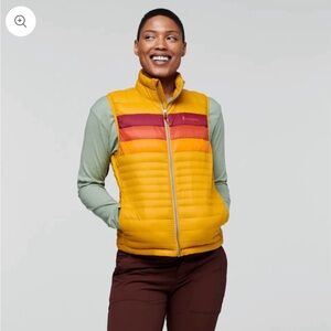Cotopaxi Women's Fuego Down Vest, Amber Stripes